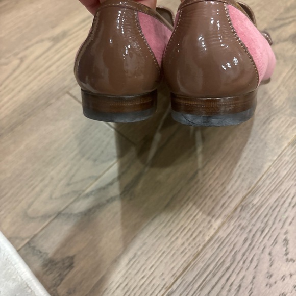 Gucci Pink and Brown Loafers with Silver Accents - Picture 3 of 7